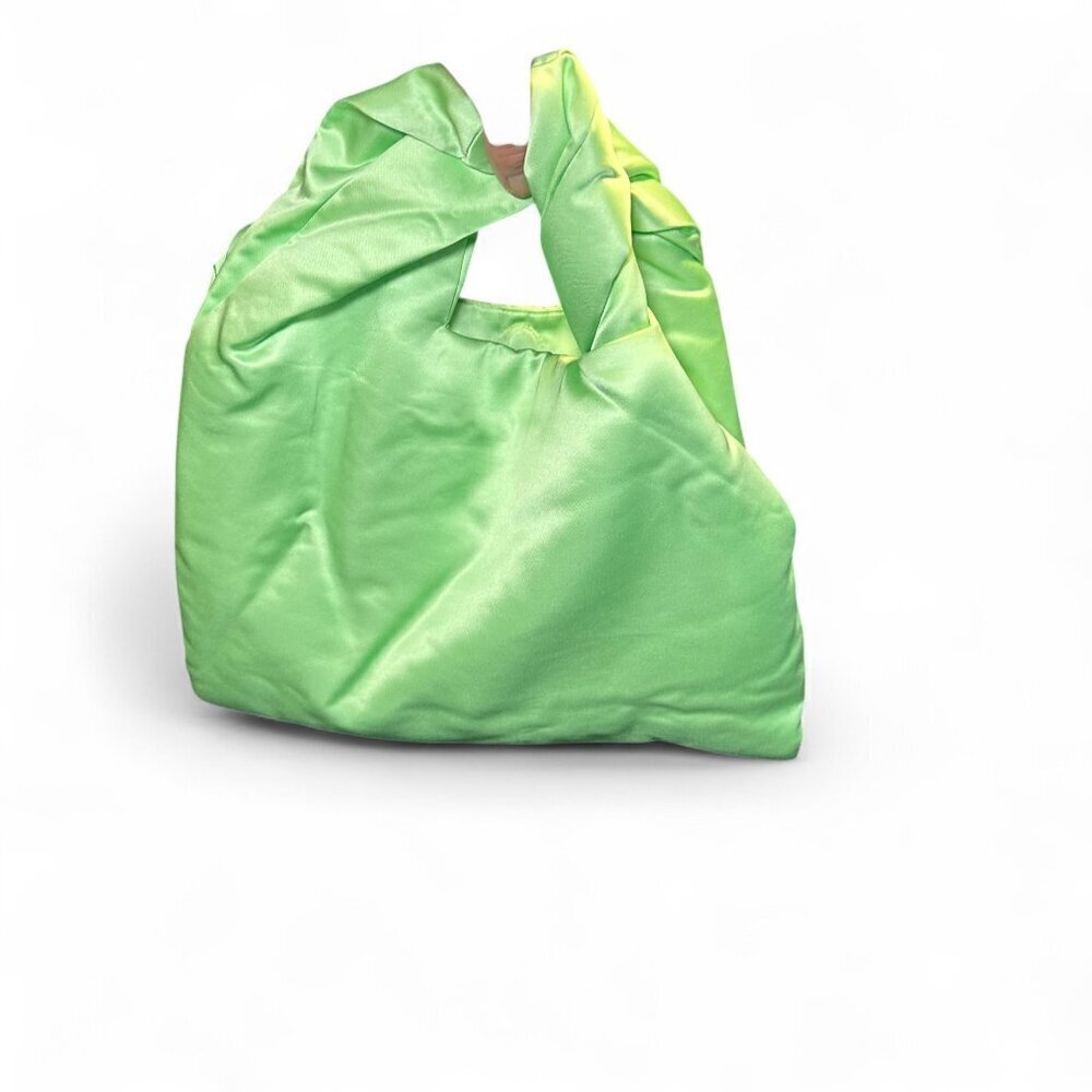 A.L.C Satin Paloma Clutch Bag with Twisted Handles NWT - Grass Green - Picture 11 of 16